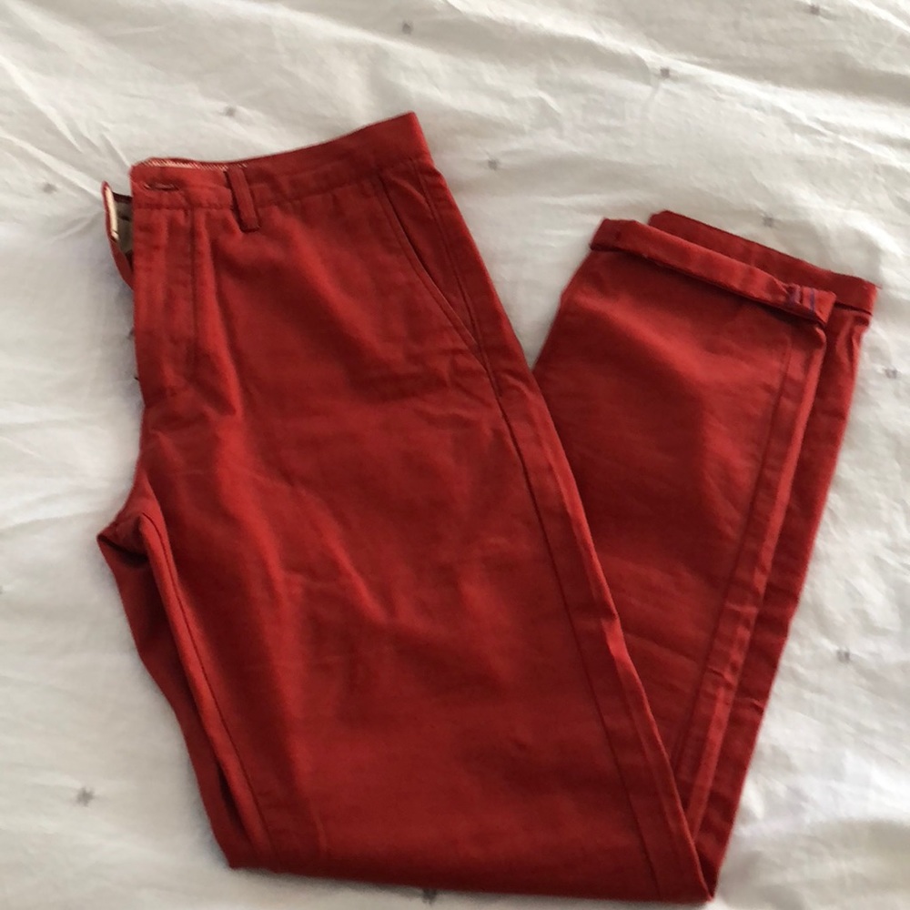 Red / rust slim fit pants